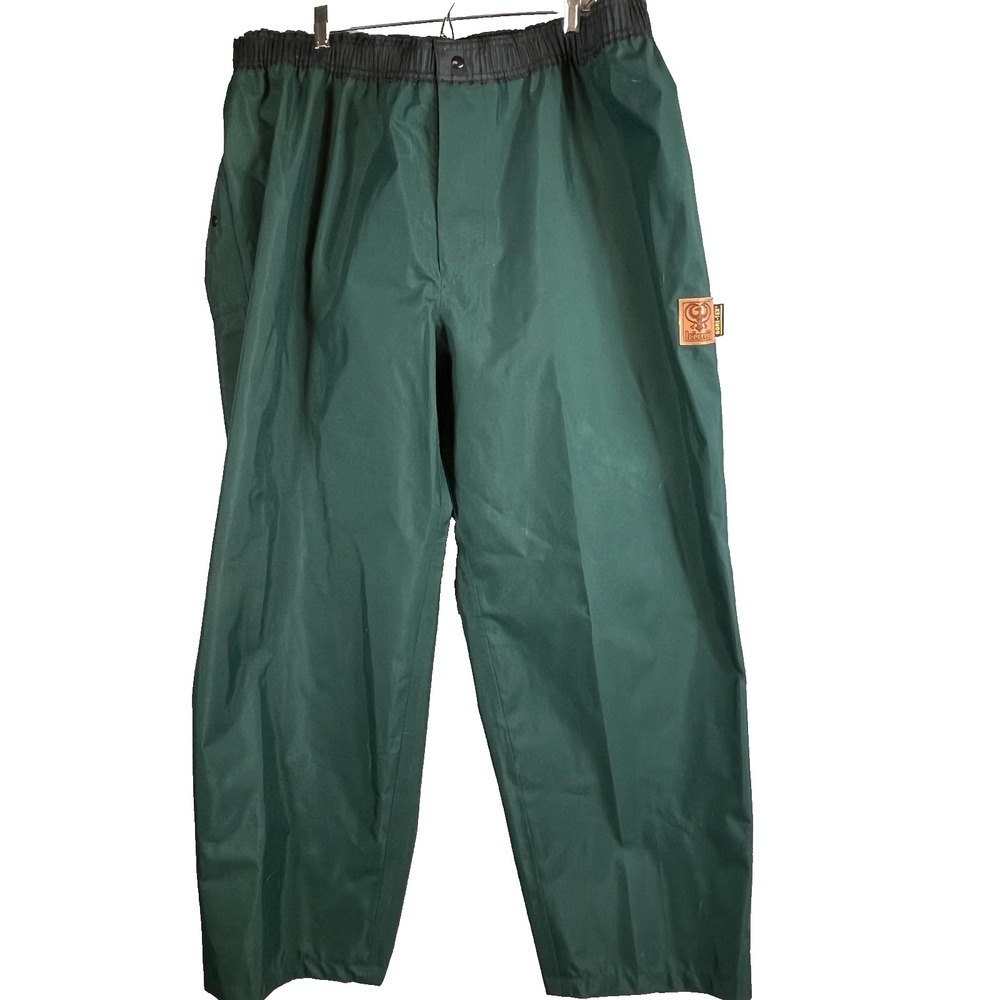 Kimo Mens XL Gore Tex Fishing Outdoor Pants Waterproof Green Black Utility Boat
